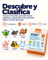 Descubre y Clasifica em espanhol — 60 cartões ilustrados e caixa Tagarela